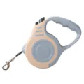 Automatic retractable pet leash in light blue and tan with ergonomic handle and bone design - 3 Meters (Bagged) / Beige Grey