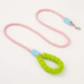 Pink pet leash with comfortable lime green bubble foam handle and blue accents. - Standard Pink (1.0cm Thick * 1.5m Long)