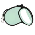 Stylish mint green retractable dog leash for small to medium pets with a soft comfort grip - Green