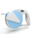Ergonomic retractable pet leash in light blue and white for safe outdoor dog walking - 3 Meters / Light Blue White