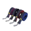 Durable denim dog leashes with heavy-duty metal clasps in four vibrant colors - Size M - Width 1.5 cm / Blue Leash Only