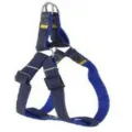 Arnés ajustable para perros en denim azul para realizar paseos seguros al aire libre - Arnés individual azul