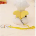 Yellow angel wings pet harness and leash set for small dogs and cats shown on model - Small [Strap Width 1.0cm, Length 120cm] / Yellow