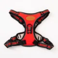 Red reflective vest-style dog harness with breathable mesh for small to medium dogs - Flame Red