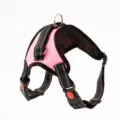Pink pet harness with reflective straps and breathable mesh lining - K7 Pink