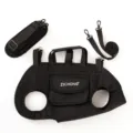 Portable black breathable pet harness carrier set with shoulder strap and leash - S / Black