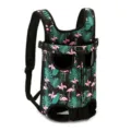 Pet carrier backpack with tropical flamingo print for small dogs and cats travel - Flamingo / M (Reference 2.5kg-3.5kg)