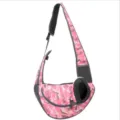 Pink camouflage portable mesh pet sling carrier bag for small dogs and cats, travel bag - Size L (37x29x25cm) / No. 11 Upgraded Model Pink Camouflage