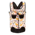Portable pet carrier front backpack with cute Corgi and sushi print for small dogs - Creamy Yellow / S (Reference 1kg-2.5kg)