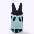Breathable light blue mesh pet front carrier backpack with adjustable straps for dogs and cats - S / Mesh Sky Blue
