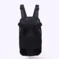 Breathable black mesh front-facing pet carrier backpack for comfortable dog travel - S / Mesh Black