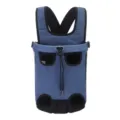 Blue denim pet carrier backpack for small dogs and cats, front-facing style travel design - Blue / M (Reference 2.5kg-3.5kg)