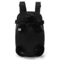 Breathable black mesh pet carrier backpack for small dogs and cats with leg out holes - S / Black