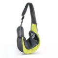 Portable yellow mesh pet carrier sling bag for small dogs breathable travel pouch - Yellow