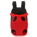 Red breathable mesh pet front carrier backpack for small dogs or cats - S / Red