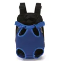 Blue breathable mesh pet carrier backpack for small cats and dogs in SKU view - S / Blue