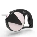 Laisse rétractable rose et noire professionnelle pour petits et grands chiens en extérieur - Rose clair et noir