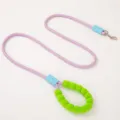 Purple reflective pet dog leash with comfortable green foam bubble handle - 1.0 Thickness * 1.5m Length Reflective Purple