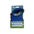 Blue retractable dog leash with 11.5ft length and 25lbs maximum tension capacity - Dark Blue Cardboard Pack