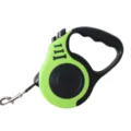 Retractable dog leash in vibrant green with automatic locking mechanism - 3 Meters Card Packaging / Green
