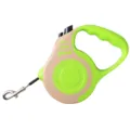 Professional automatic retractable dog leash in bright green and tan color finish - 3 Meters Card Packaging / Beige-Green