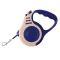 Durable automatic retractable pet leash in blue and beige for dogs and cats outdoor - 3 Meters Card Packaging / Beige Deep Blue