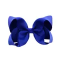 Pinza para el pelo con lazo grande de cinta de faya azul real para niñas y niños - Grosgrain Normal / Azul zafiro