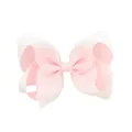 Lazo grande de cinta grosgrain rosa para el pelo de niñas, accesorio de peluquería. - Rosa Claro (24)