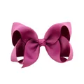 Pinza grande para el pelo con lazo de cinta grosgrain magenta para niñas, accesorio infantil - Rosa Fucsia (29)