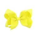 Lazo para el pelo de cinta de grogrén amarillo brillante para niñas - Amarillo (32)