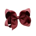 Lazo grande para el cabello de cinta de falla burdeos para accesorios de niñas - Rojo Vino (33)