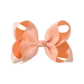 Lazo grande para el pelo en cinta de falla color melocotón para niñas, estilo boutique. - Naranja (720)