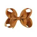 Elegante pinza para el pelo con lazo de cinta de falla color camel para niñas - Camel (785)