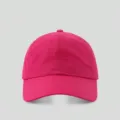 Solid fuchsia pink quick-dry baseball cap for sun protection and outdoor sports usage. - Adjustable / Quick-dry Style (26001M) / Rose Red
