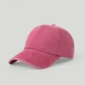 Premium washed cotton soft top baseball cap in vibrant pink for a casual look. - Adjustable / Washed Texture Style (26010M) / Rose Red