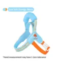 Adjustable blue and orange pet harness with comfortable padded handle for dogs and cats - S / Single Harness (Foam Handle) / Sea Salt Orange (Blue & Orange)
