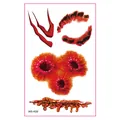 Halloween realistic bloody scar and wound temporary tattoo stickers for party makeup - 120*76mm / Bite Marks and Suture Wounds(WS-K09)