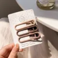 Minimalistische matte haarspelden set voor dames, elegante zijklemmen en eendensnavel clips. - H11-2 lange ovale clip