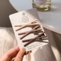 Set van minimalistische X haarspelden, matte nude en bruine tinten zijspelden voor vrouwen. - H11-3 kruisclip