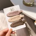 Matte hair clips set, 3 pieces duckbill side clips in earth tones for women and girls styling. - H11-1 Traceless Clip