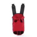 Portable red and black adjustable pet carrier chest backpack for small dogs and cats - S / Purple Canvas with Shoulder Pad