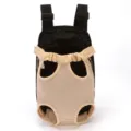 Breathable mesh pet carrier backpack for small cats and dogs, beige and black finish - Beige