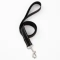Durable black nylon reflective dog leash with a heavy-duty silver metal swivel hook - Reflective Braided Rope 2.5cm Width * 1.2m Length