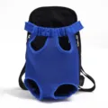 Breathable blue mesh pet carrier backpack with leg holes for dogs and cats - S / Sapphire Blue