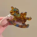 Koreanischer Acetat Schaukelpferd Haarklammer Kleine Schildpatt Haarnadel Süßes Haaraccessoire - Pony Haarklammer (P109-1#) / S / Blau-Braun