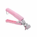 Stainless steel anti-scald bowl clip, pink handle, kitchen anti-slip gripper for hot plates. - Bowl Tongs / Pink