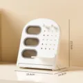 Weißer Lochplatten-Schreibtisch-Organizer 19,4x14,8x21,5cm zur Schreibwarenaufbewahrung - Weiß Lochwand Stiftehalter