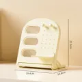 Moderner cremegelber Lochplatten-Schreibtisch-Organizer Aufbewahrungsbox 19,4x14,8x21,5cm - Cremegelb Lochwand Stiftehalter