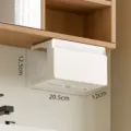 Minimalistischer weißer Unterbau-Taschentuchhalter, 20,5x12x12,5 cm für Badezimmer-Spiegelschrank - Weiß