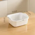 Zweilagiger Küchen-Abtropfkorb mit den Maßen 23,5x21,5x10,4 cm - M / Weiß